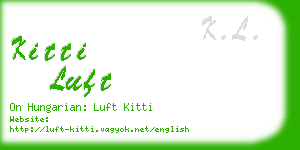 kitti luft business card